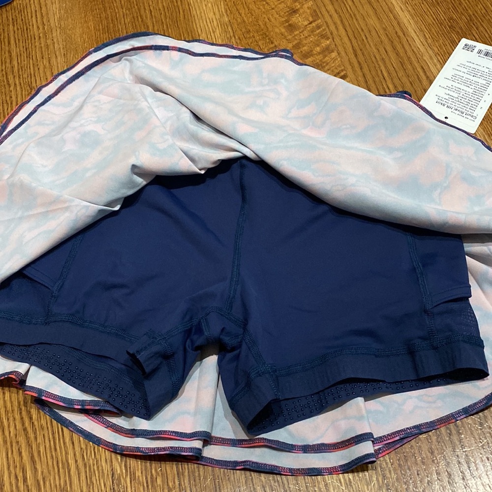 NWT Lululemon Court Rival High Rise Skirt skort chroma clash multi pink 8 - Picture 4 of 9